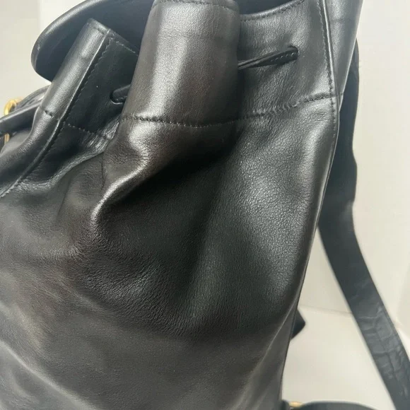 Vintage COACH Black Leather Backpack